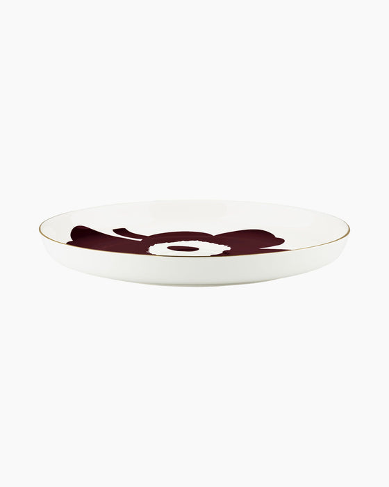 Marimekko Oiva Juhla Unikko Platter 32cm white, gold & wine red — Aito  Nordic