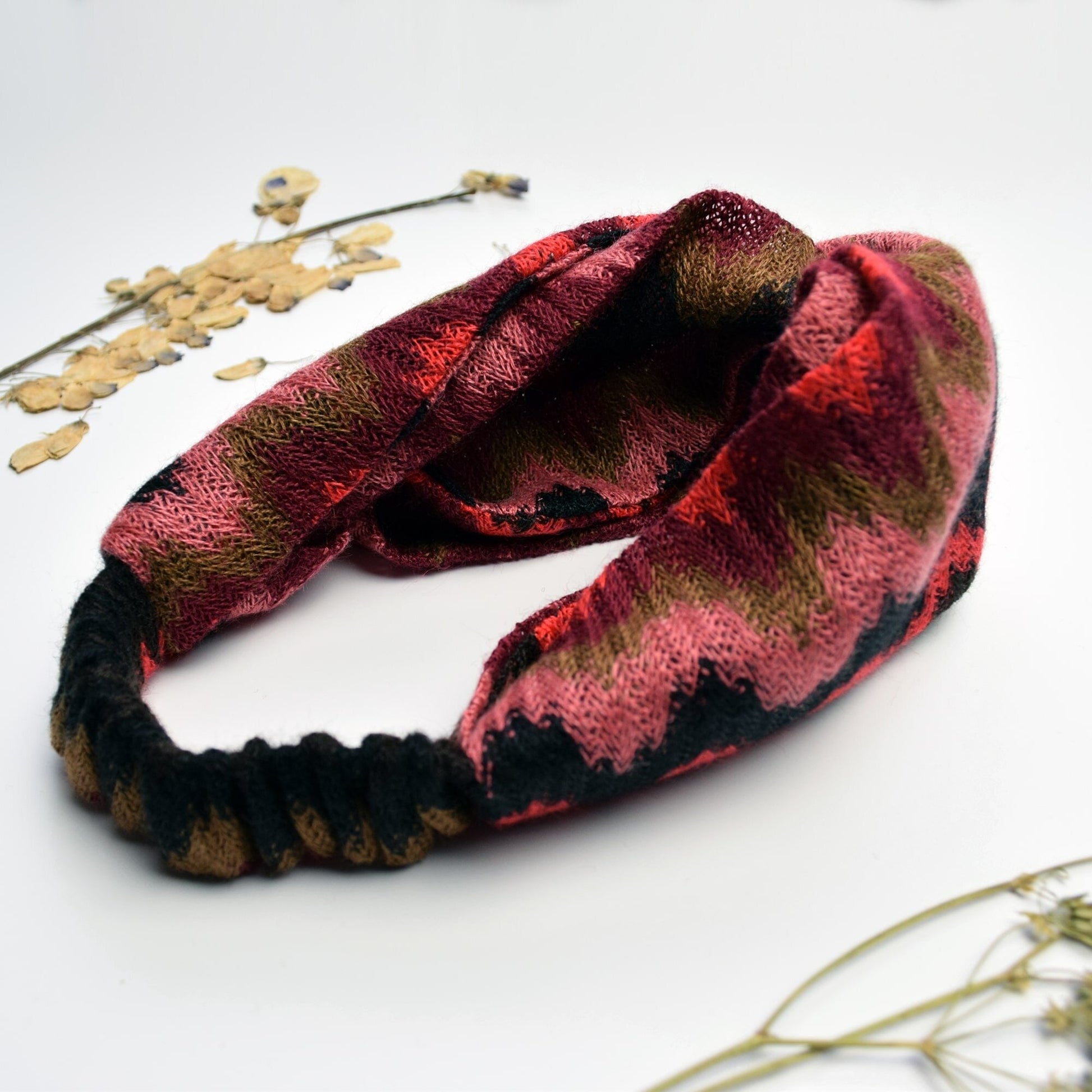 70s Headband, Repurposed Missoni Fabric Wide Knot Headband - Red – Protean  London