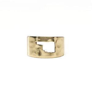 Gold Oklahoma Cut Out Ring - ScissortailGifts