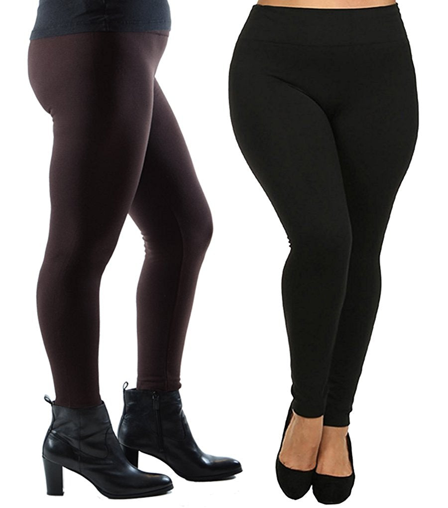 plus size fleece lined leggings for women