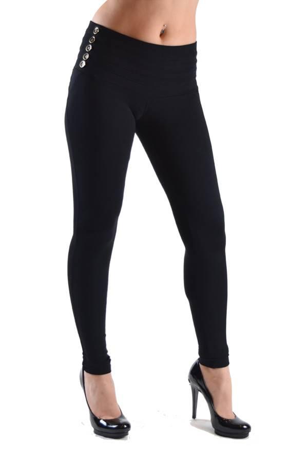 Black High Waisted Side Button Jeggings – Home Goods Galore