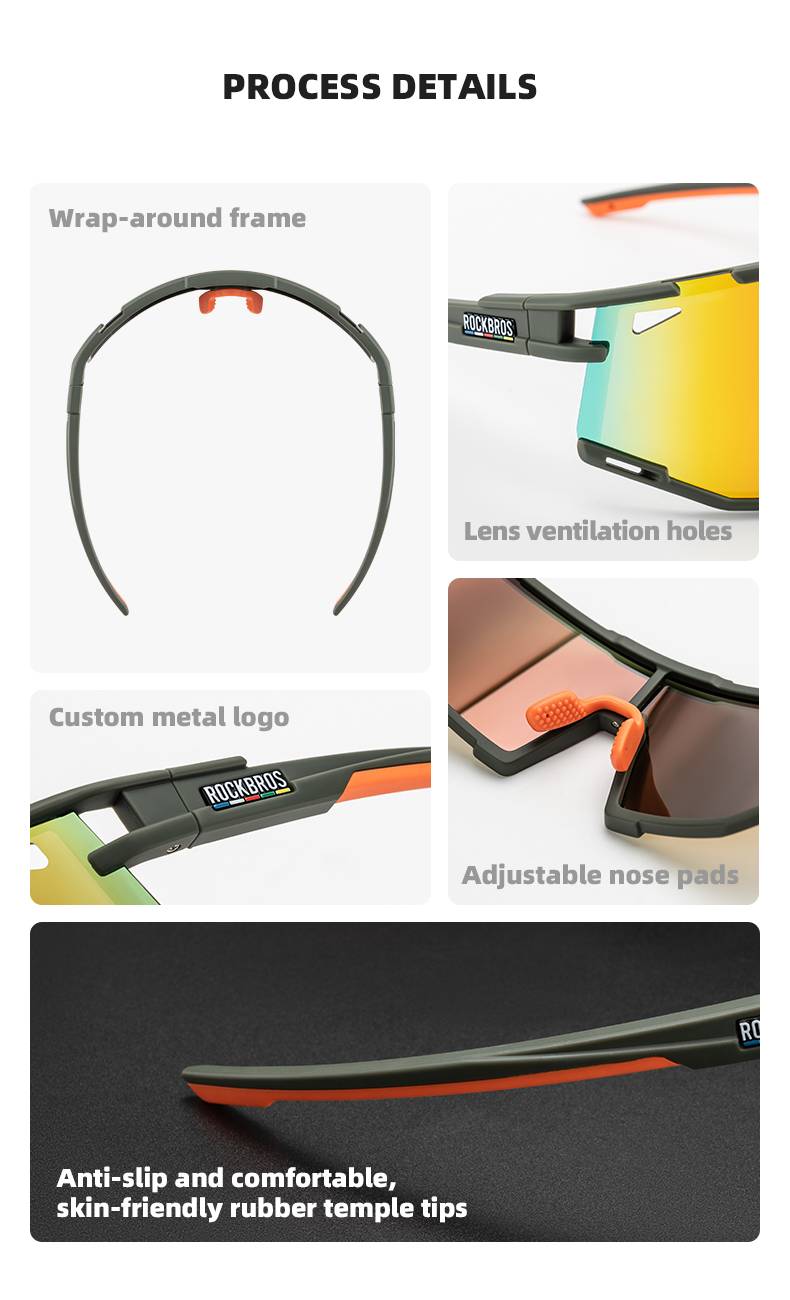 Lunettes de cyclisme ROAD TO SKY - Détails polarisés/changeants de couleur