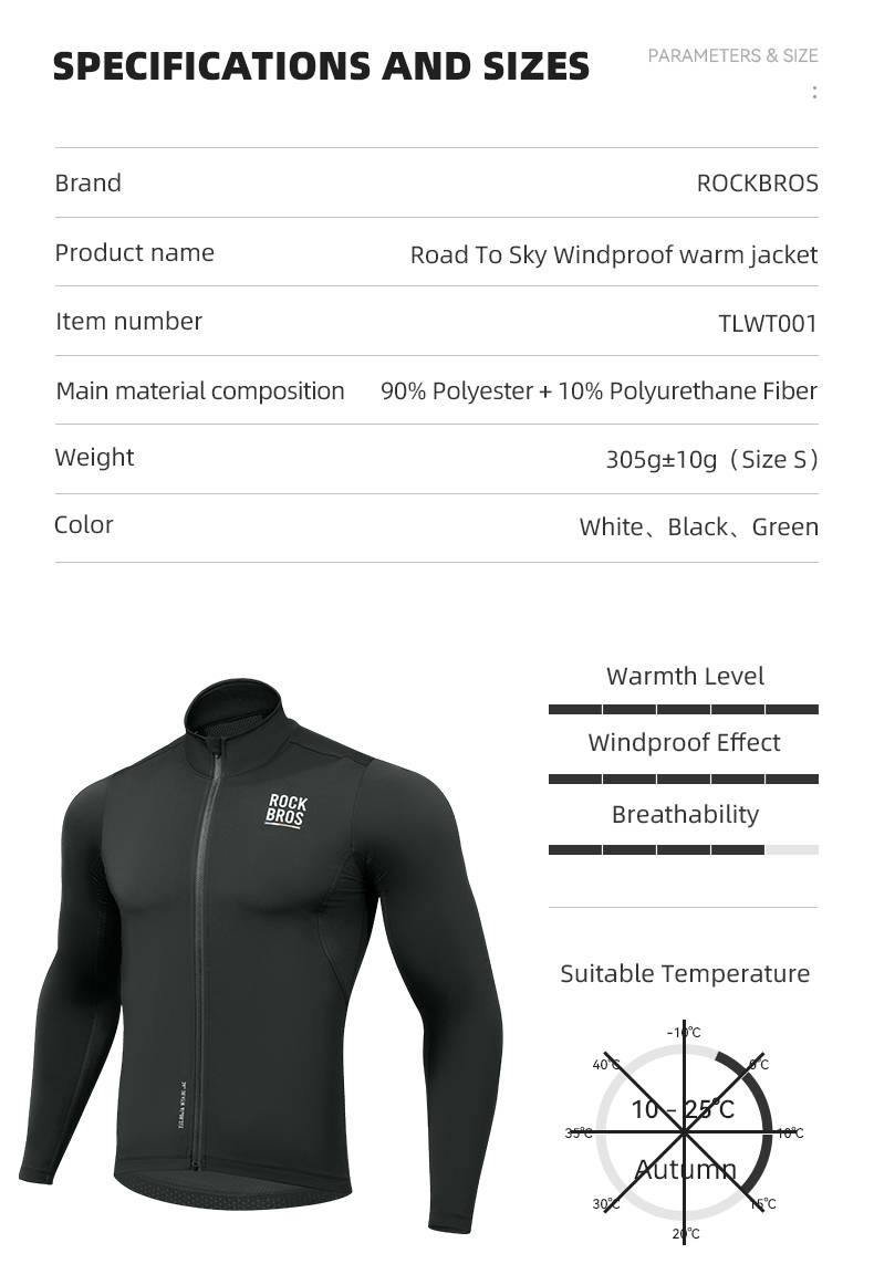 ROAD TO SKY Windproof warm jacket Details