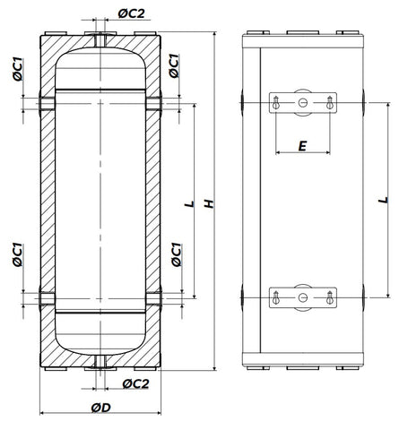 Intatec Insulated Buffer Vessel / Volumiser