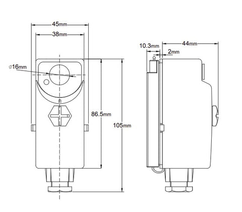 WRP-TP - Cylinder / Pipe Thermostat, Tamperproof, Strap On