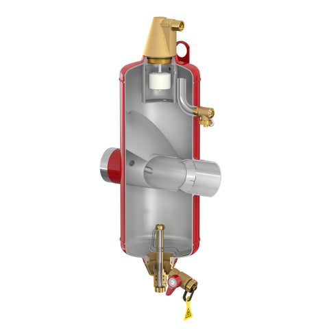 Flamcovent Clean Smart S - 10.0 bar  air and dirt separation combined with energy efficiency.