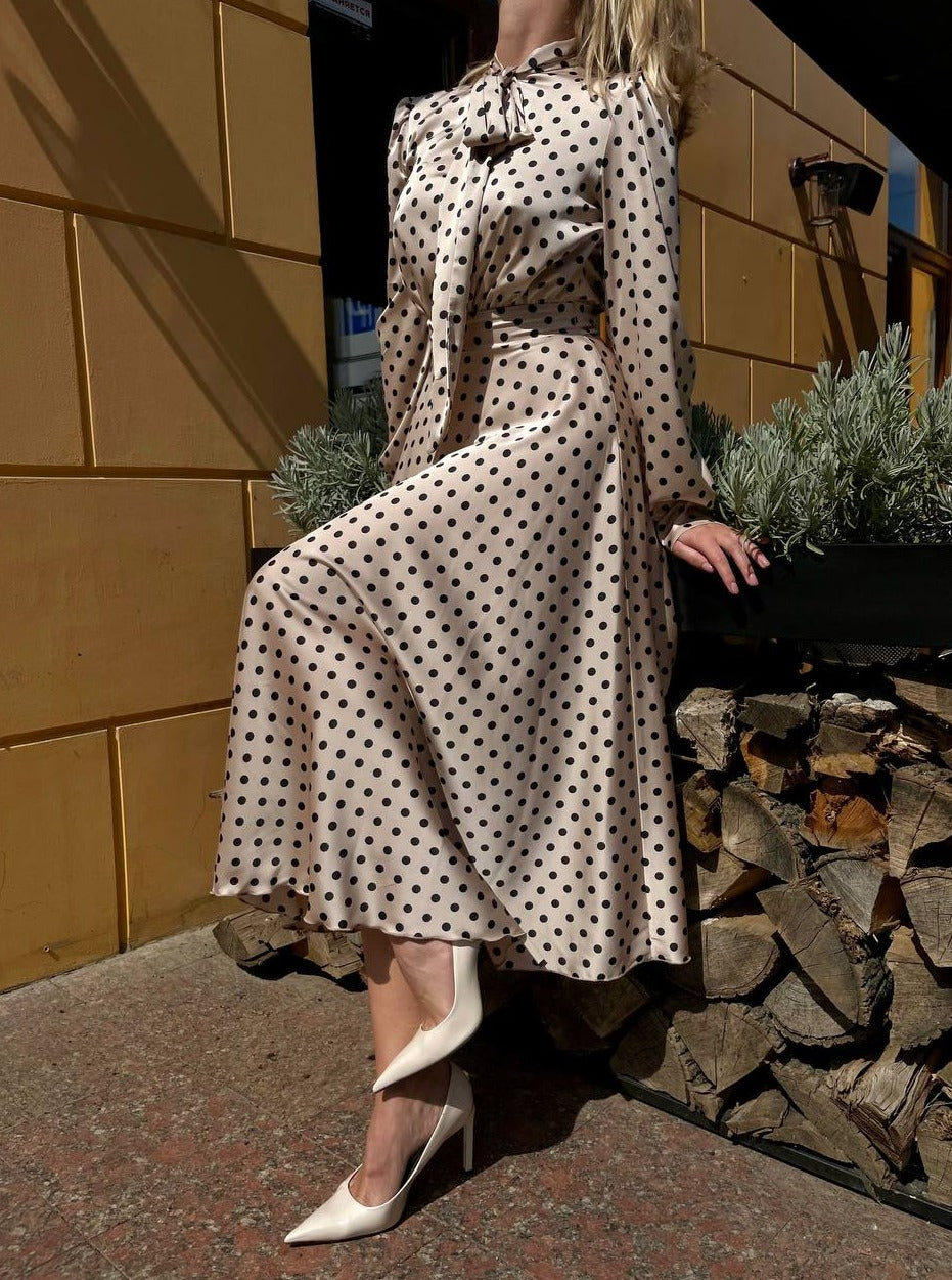 armani polka dot dress