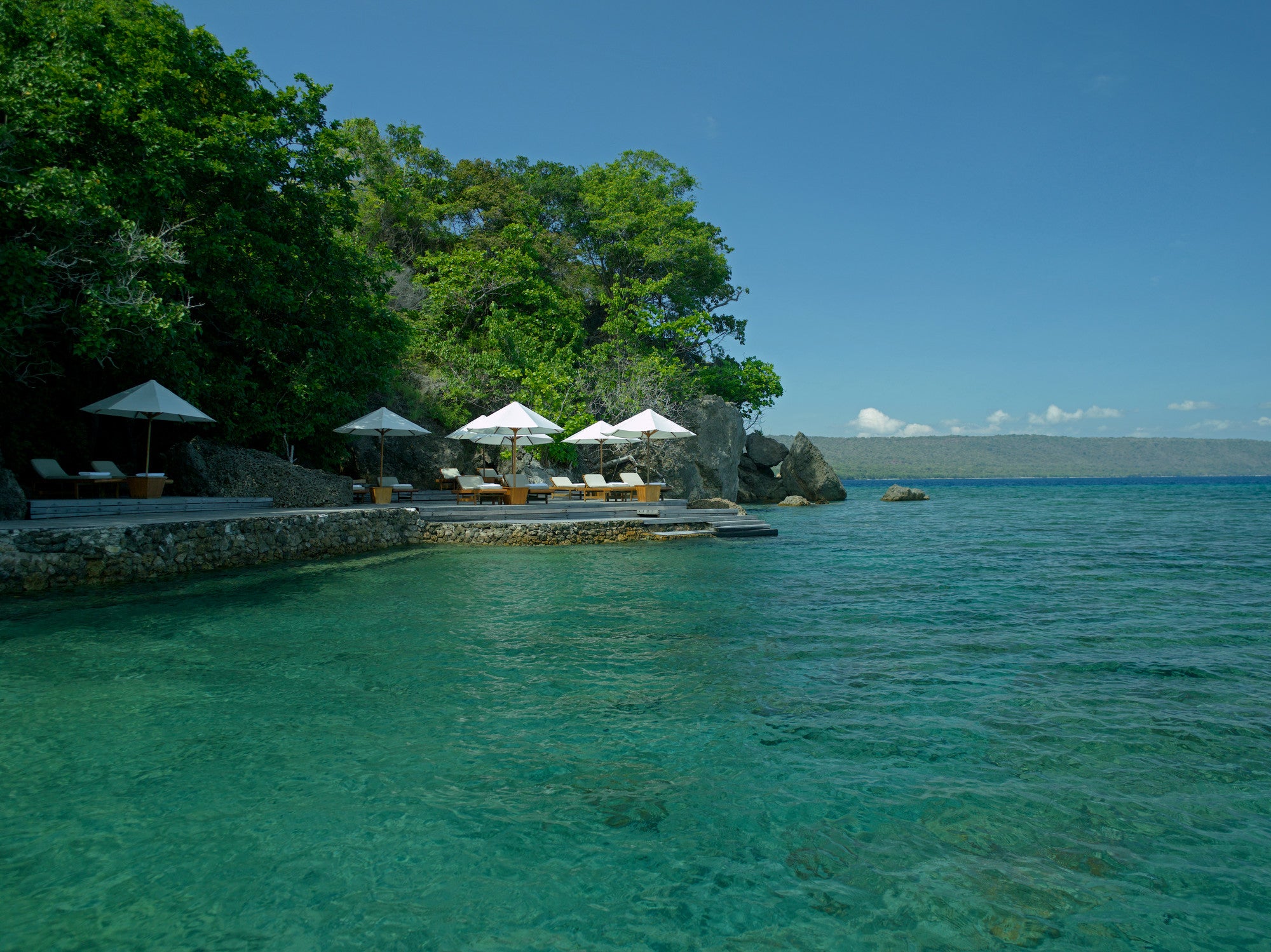 Private Beach Amanwana Moyo Island Indonesia