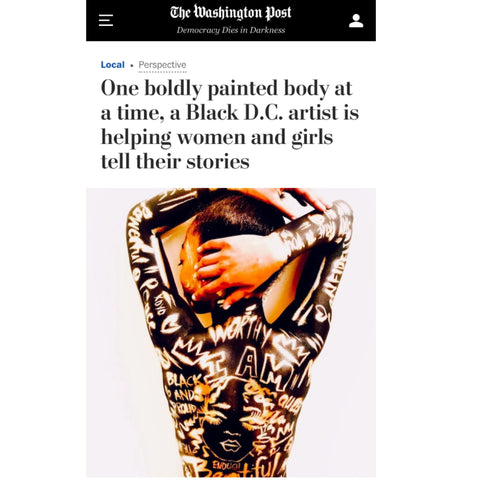 One boldly painted body at a time, a Black D.C. artist is helping women and  girls tell their stories - The Washington Post