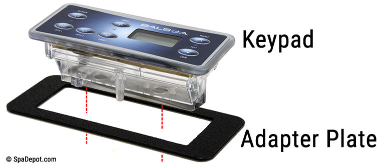 keypad separate from larger optional adapter plate