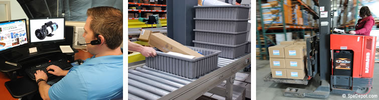 Award Winning Customer Service Department & Efficient Same Day Shipping in the SpaDepot.com Warehouse