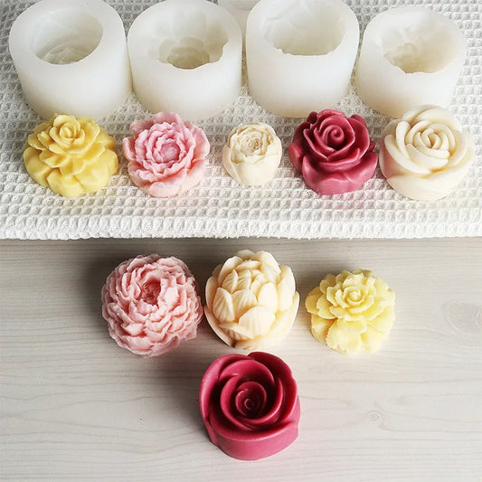 Valentine's Day Heart Silicone Mold Rose Flowers DIY Fondant Soap Making  Chocolate Mould Handmade Candle Polymer Clay Molds Tool