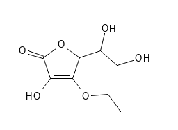 Den kemiske struktur af 3-0-Ethyl ascorbic acid