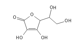 Den kemiske struktur af ascorbic acid 