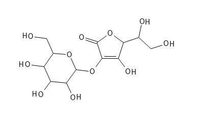 Den kemiske struktur af ascorbyl glucoside