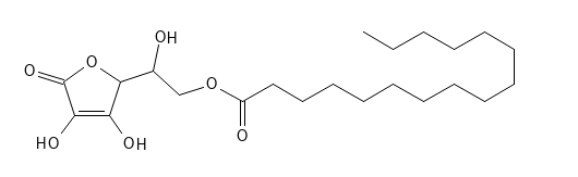 Den kemiske struktur af ascorbyl palmitate