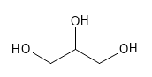 Den kemiske struktur af glycerin