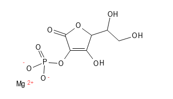 Den kemiske struktur af magnesium ascorbyl phosphate