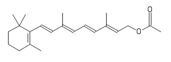 Den kemiske struktur af retinyl acetate