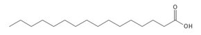 Den kemiske struktur af den mættede fedtsyrer Palmitic acid