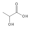 Den kemiske struktur af Lactic Acid (mælkesyre).)