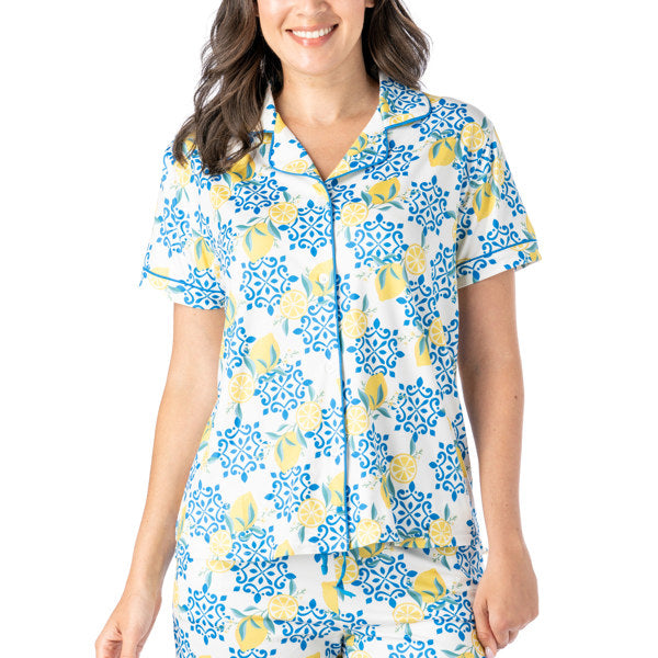 Sleepless in Santorini Lounge Top | Hello Mello Loungewear