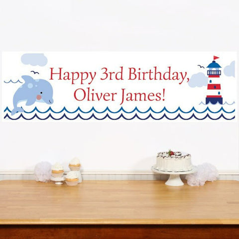 Nautical Party Banner by Birthday Direct