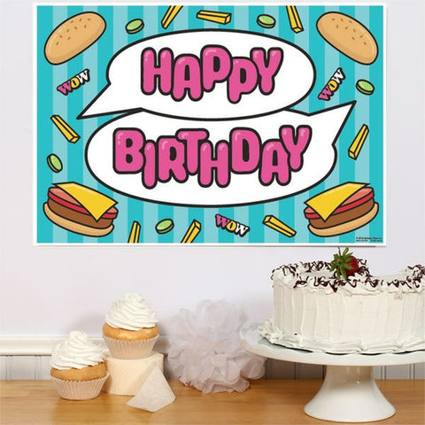 Hamburger Party Sign by Birthday Direct