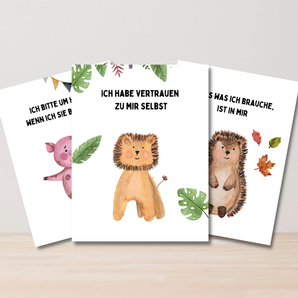 Affirmationskarten Affirmationen Kinder fördern Selbstvertrauen Schüchtern Selbstliebe