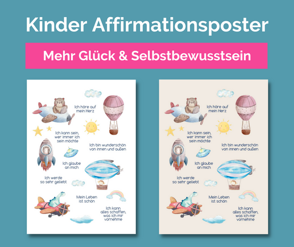 Kinder Poster Selbstwert stärken