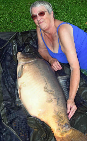Ken Townley's Wife with a 601b catch of the day.