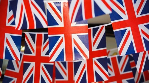 Lots of British flags.