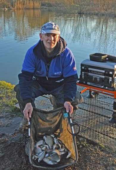 Steve fishing match at Hartleylands farm fishery