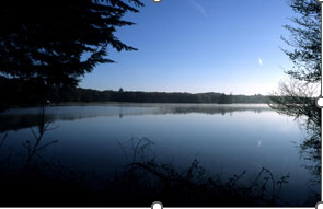 the lake at the coldest months of the year