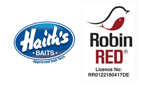 Haith's Baits and Robin Red logos.
