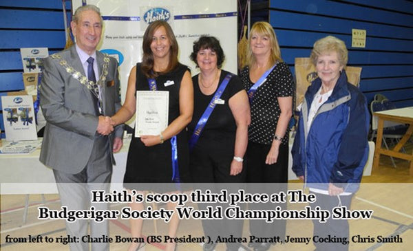 Haith's scoop third place at the Budgerigar Society World Championship Show