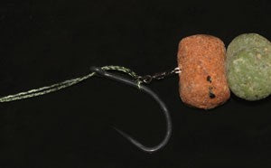 Fishing hook with baits.