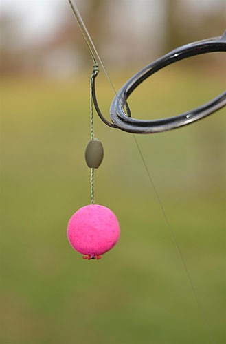 Photo of a bright pink hookbait