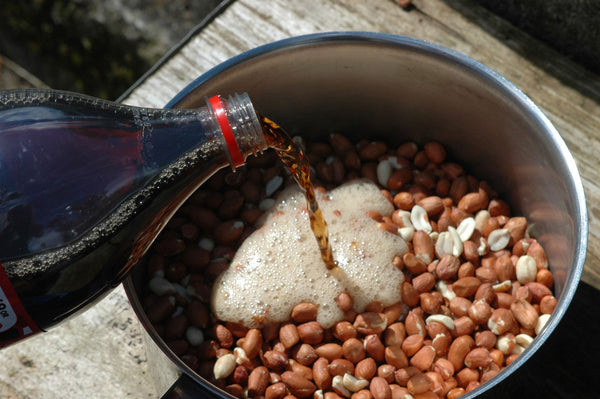 leave the nuts to soak in the neat Coca-Cola for three to four days