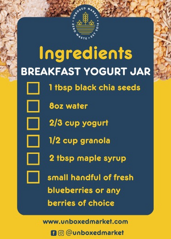 Image version of ingredients for Breakfast Yogurt Jar.