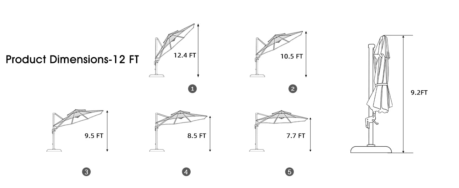PURPLE-LEAF-Double-Top-12ft-Round-Aluminum-Patio-Umbrella-in-Wood-Color-product-size-imformation