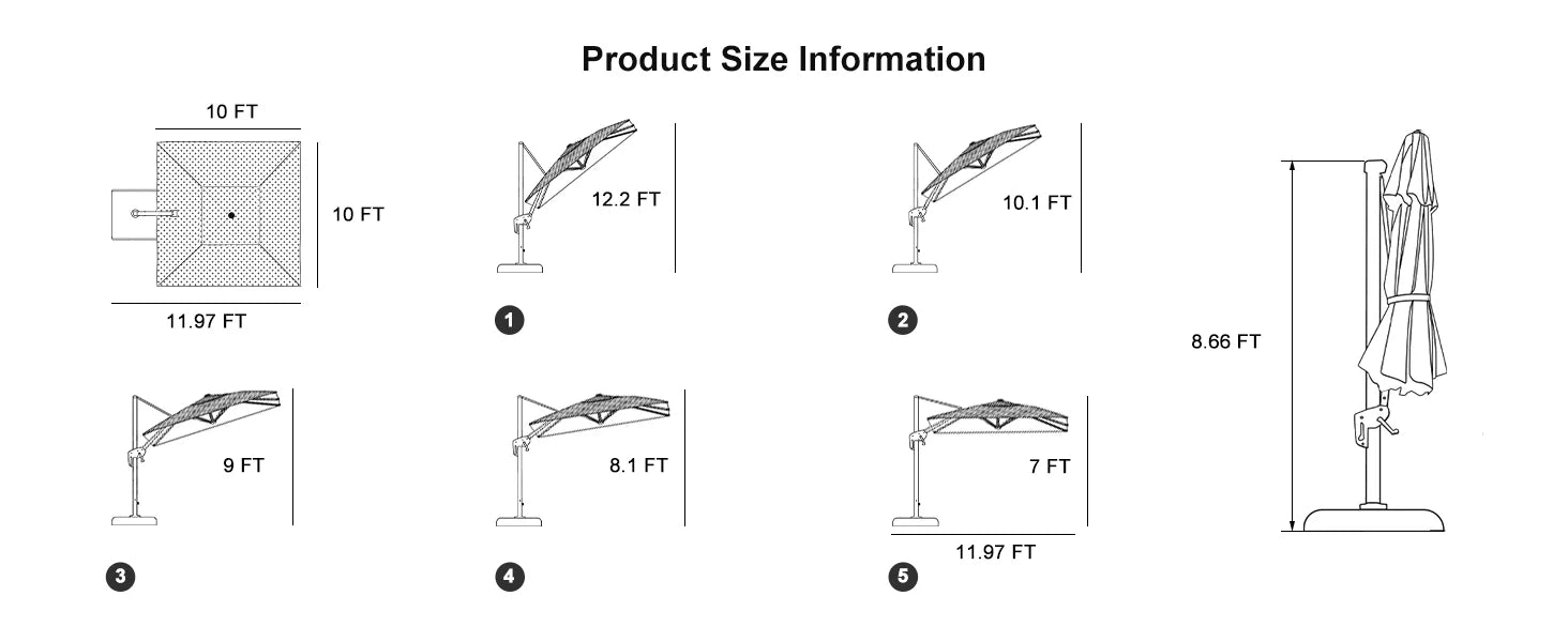 PURPLE LEAF-patio-umbrella-product-size-imformation