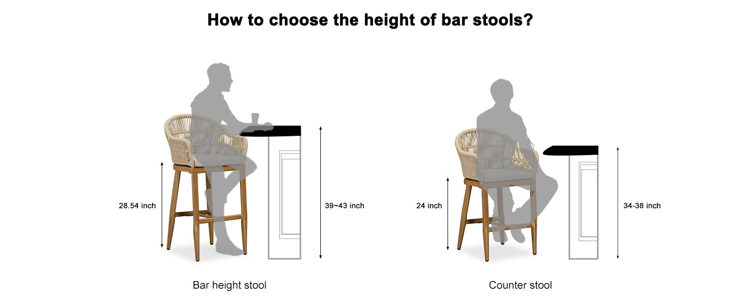 How to choose the height of bar stools