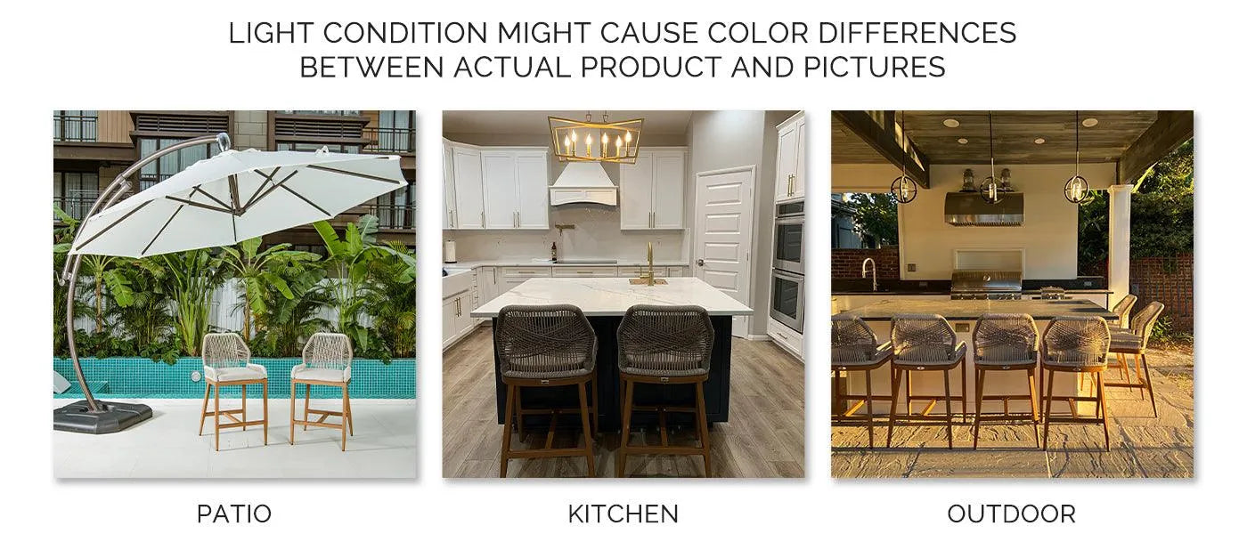 LIGHT CONDITION MIGHT CAUSE COLOR DIFFERENCESBETWEEN ACTUAL PRODUCT AND PICTURES