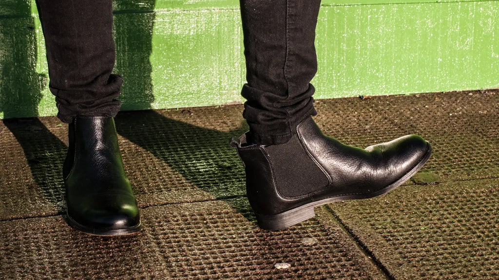 Black trousers and ladies vintage boots