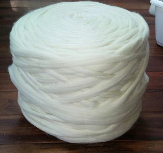 MERINO WOOL ROVING - NATURAL