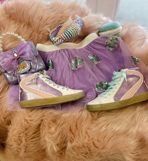 Metallic Purple High Top - Posh Kidz - Purple High Tops