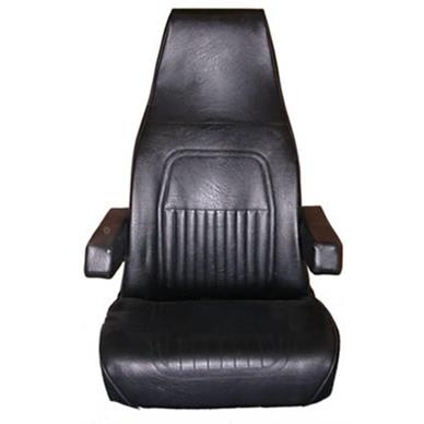 LTD High Back Universal Seat in Black Cloth with Dual ArmsBlack Vinyl, Dual Arms