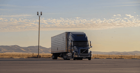 cargo transport semi truck on a highway