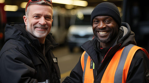 diverse group of warehouse workers